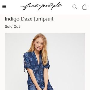 Free People Indigo Daze Jumpsuit